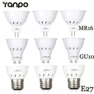 LED Bulb Lamp E27 GU10 MR16 Ampoule Spot Light Bulb Led Lampara Bombillas 2835 SMD 4W 6W 8W AC 110V 72LED Lamps 220V DC 12V 24V