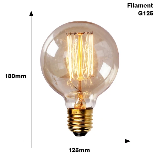 Retro Edison Bulb E27 220V 40W ST64 G80 G95 G125 Ampoule Vintage Edison Bulb Incandescent Lamp Filament Light Bulb Home Decor - Image 11