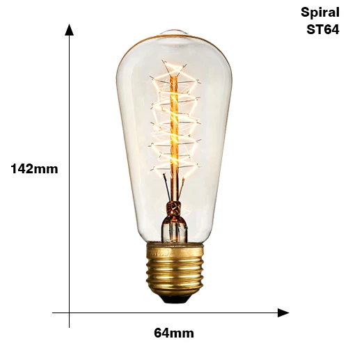 Retro Edison Bulb E27 220V 40W ST64 G80 G95 G125 Ampoule Vintage Edison Bulb Incandescent Lamp Filament Light Bulb Home Decor - Image 19