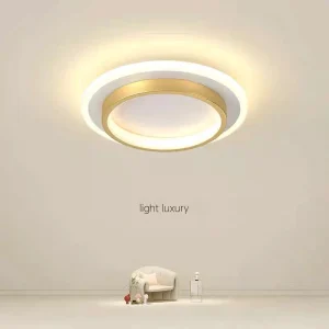 Luxury LED Ceiling Lights Nodic Home Decor Accessories For Bedroom Living Dining Room Corridor Lamps Round Copper Decor Fixture