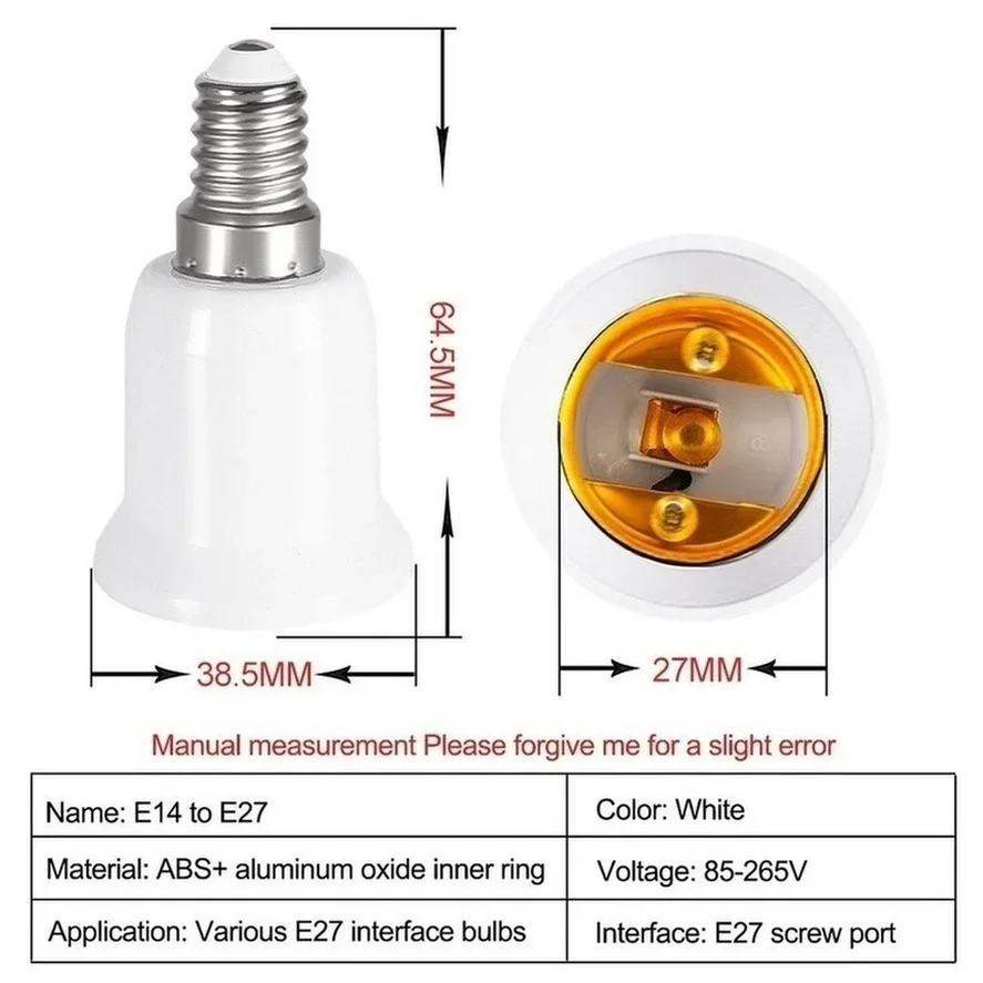 E14 to E27 Lamp Holder Converter Fireproof Socket Base Converters 220V Light Bulb Adapter Conversion Lighting Accessories - Image 5