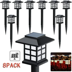 8 Pack Solar Pathway Garden Lights Outdoor Waterproof Landscape for Yard Patio Walkway Driveway Decor Solar Lawn Lamp Lighting